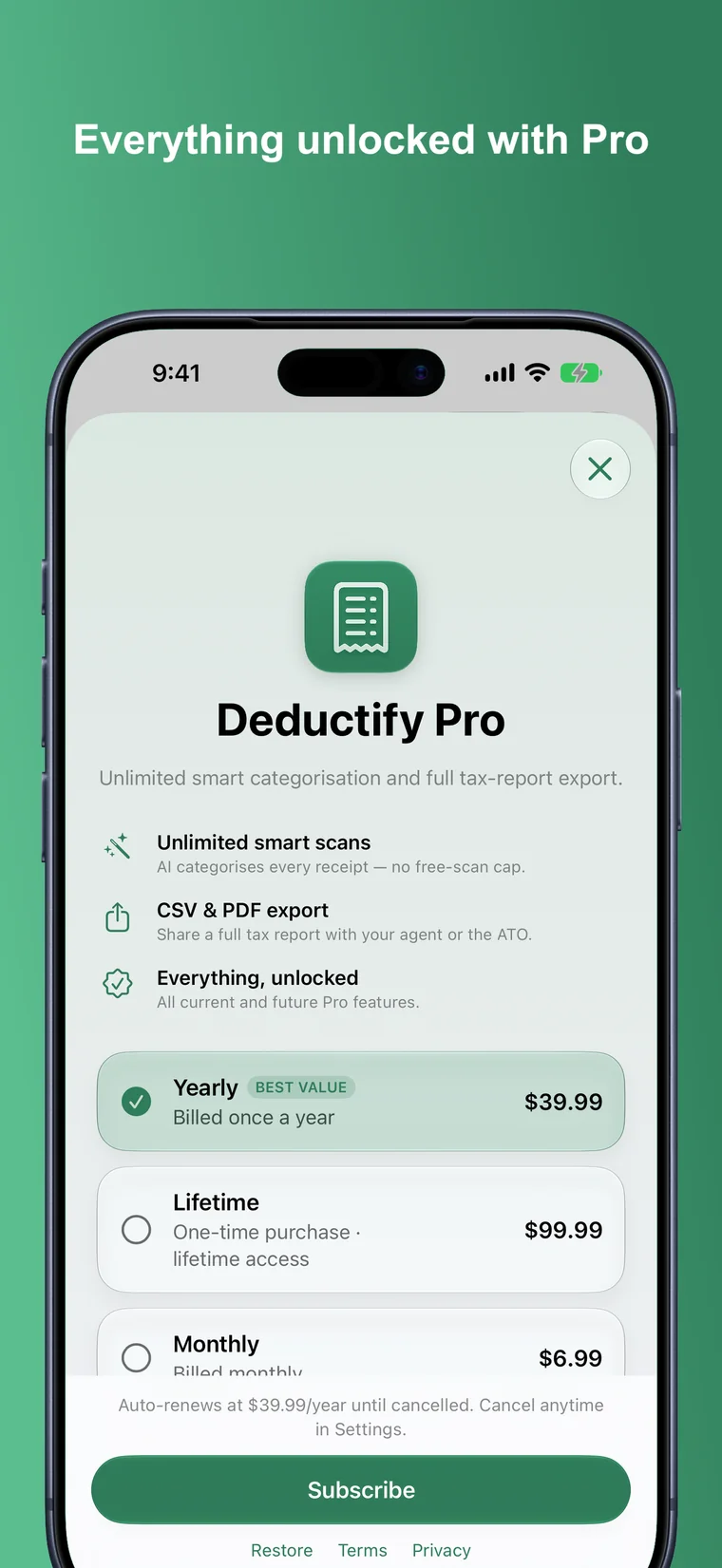 Deductify Pro plans.
